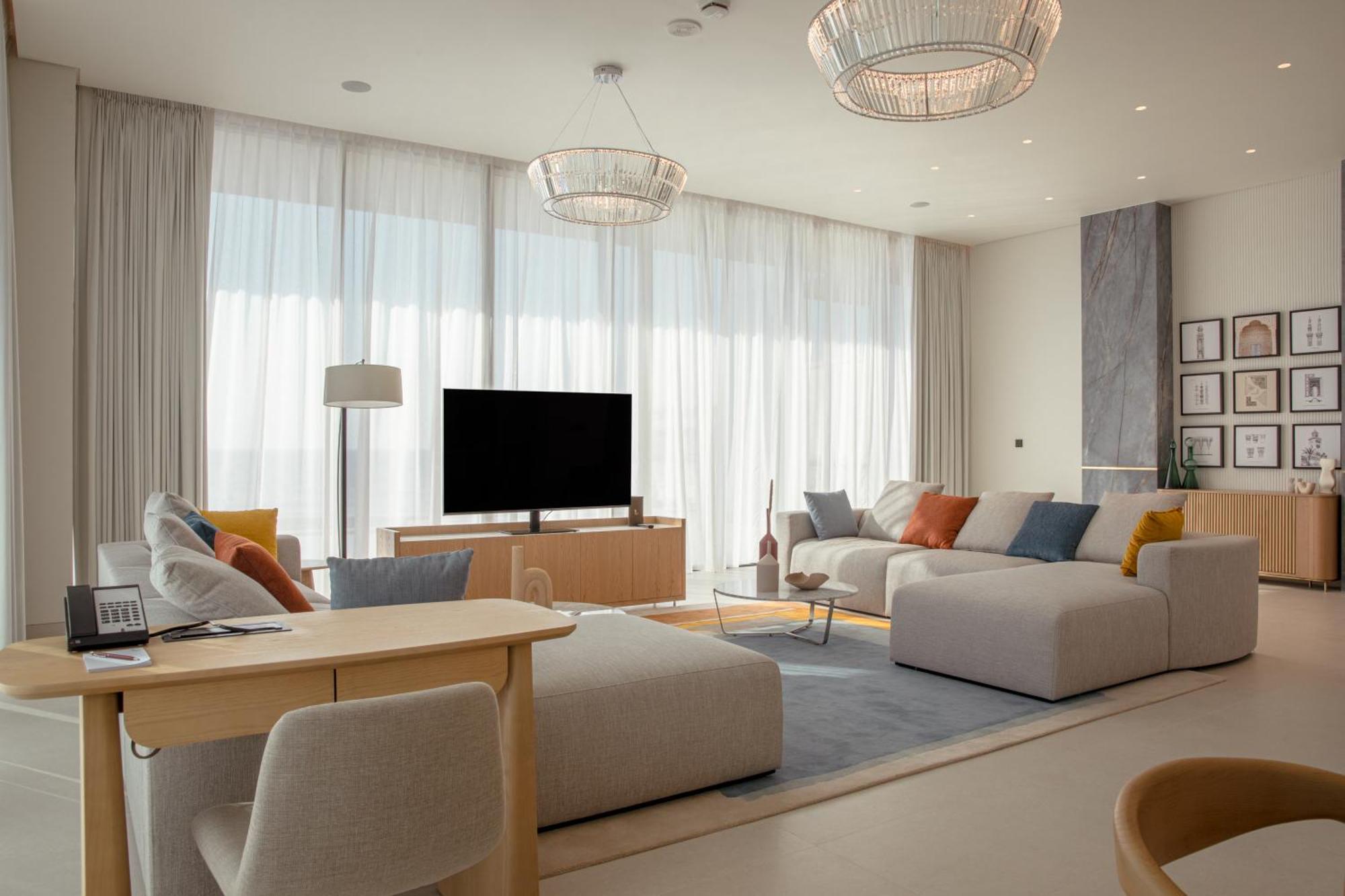 Ajman Hotel & Villas By Blazon Hotels Екстериор снимка A living room at the hotel