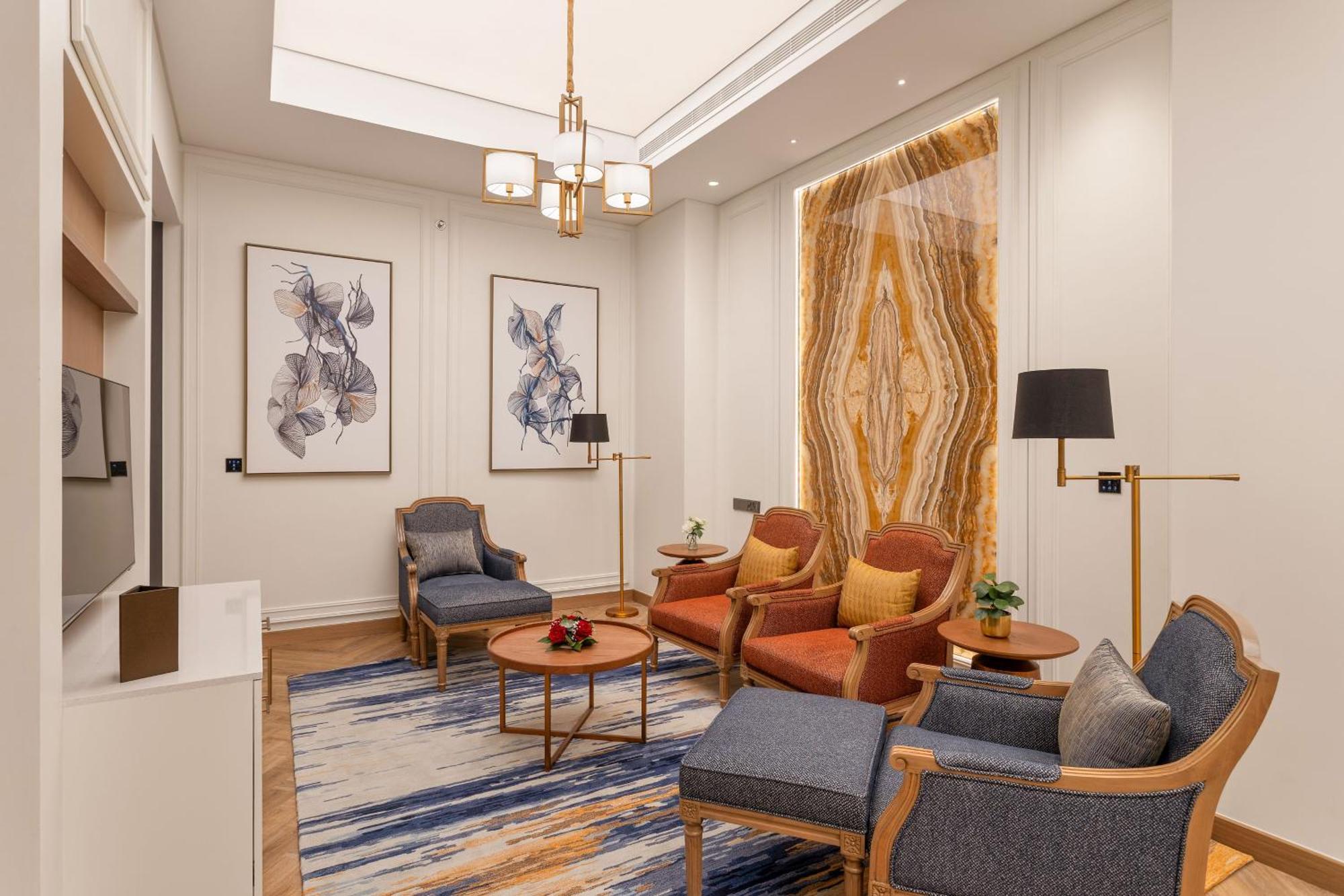 Ajman Hotel & Villas By Blazon Hotels Екстериор снимка A 3D interior rendering of a living room